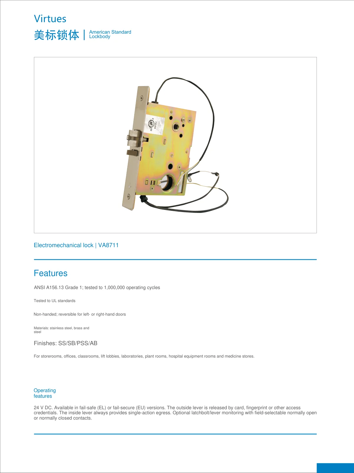Door hardware · catalogue sheet 12.1