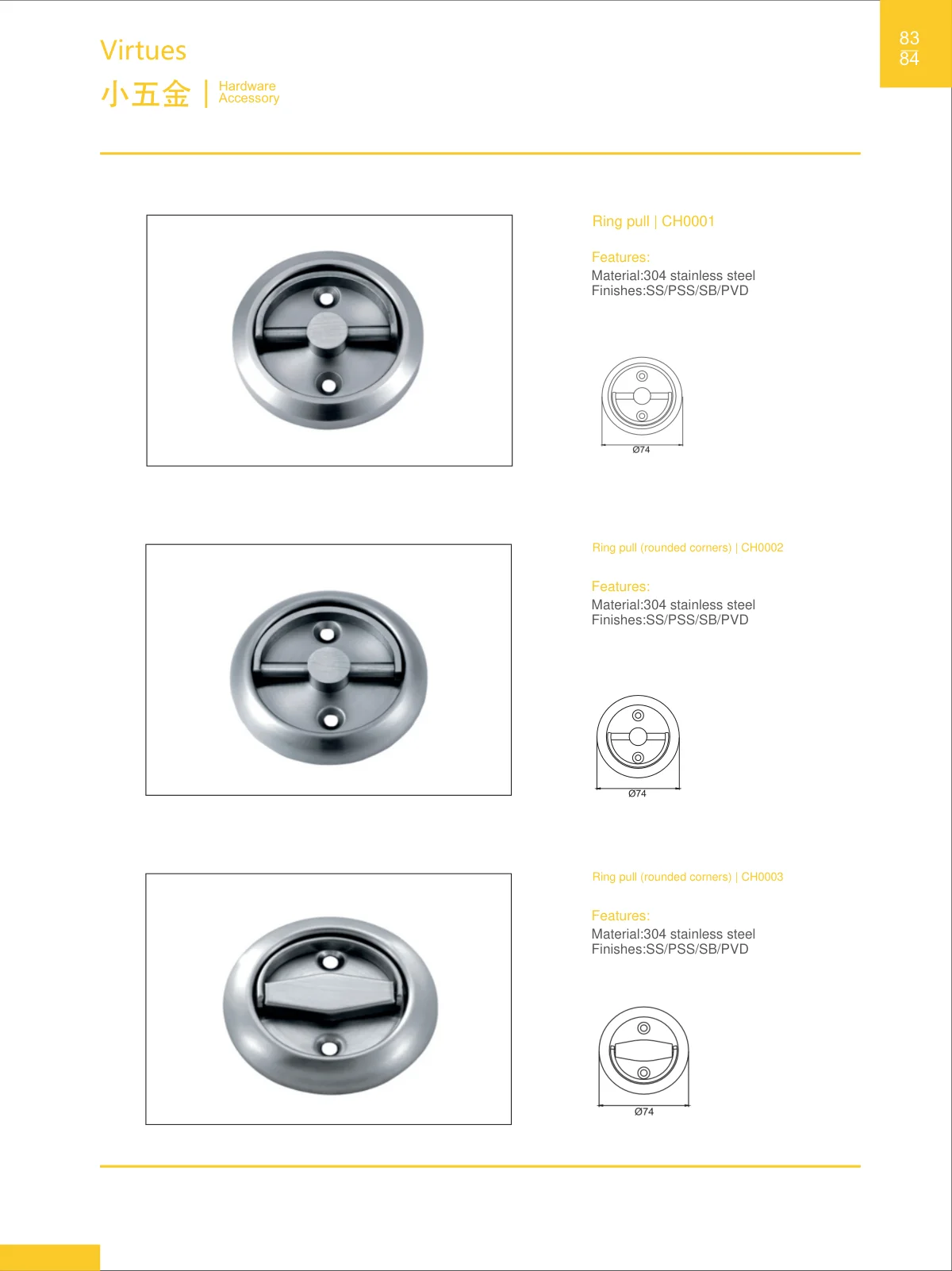 Hardware accessories · catalogue sheet 47.2