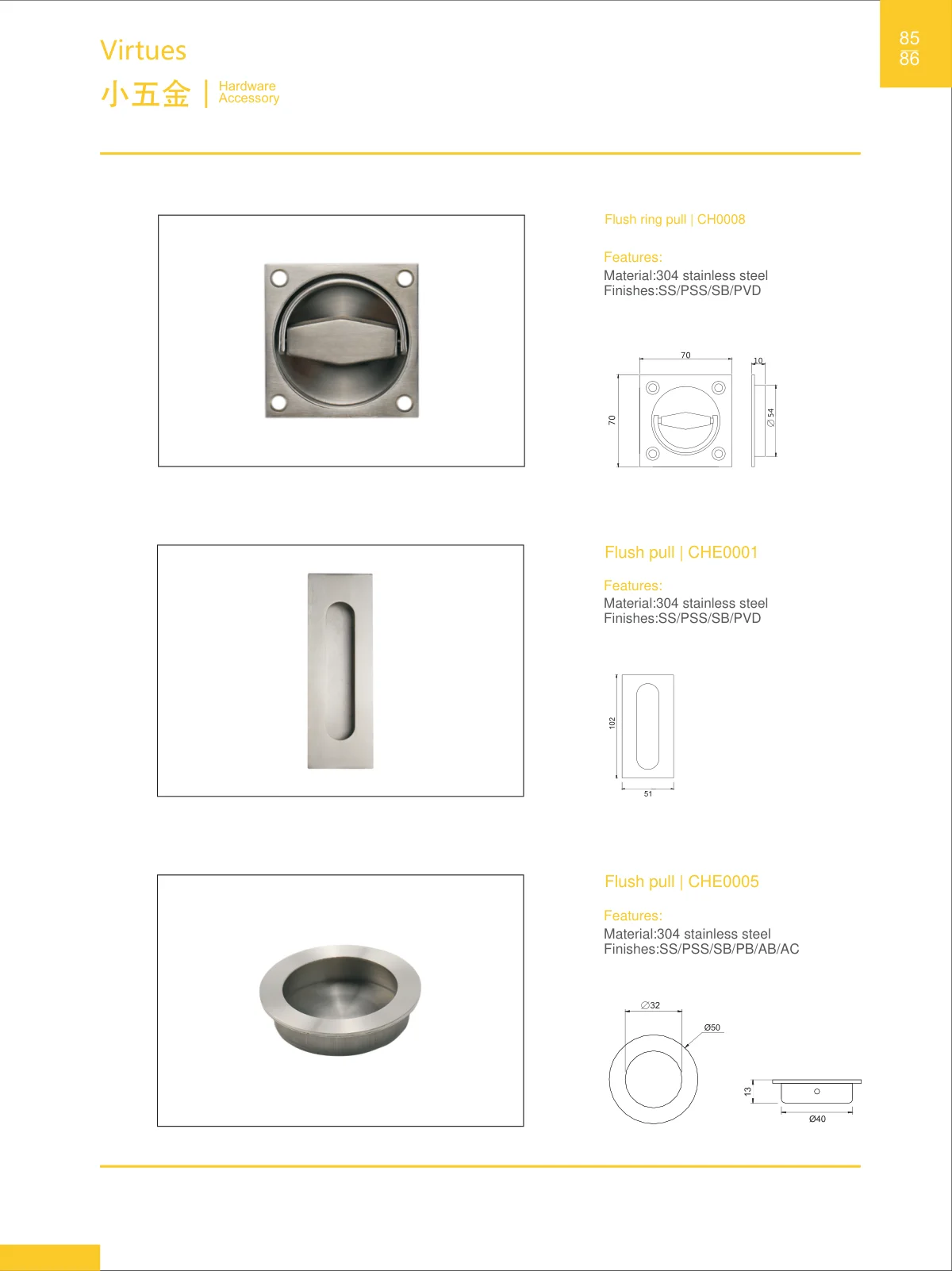 Hardware accessories · catalogue sheet 48.2